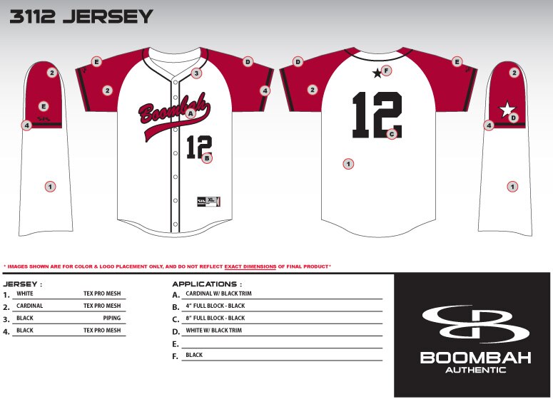 Boombah Authentic Baseball Uniforms