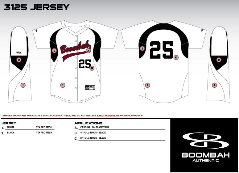 Boombah Authentic Baseball Uniforms