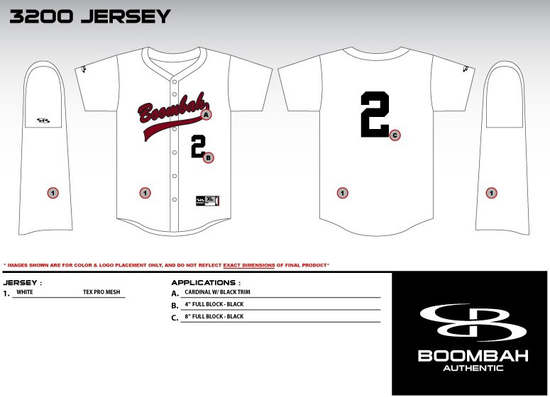 Boombah Authentic Baseball Uniforms