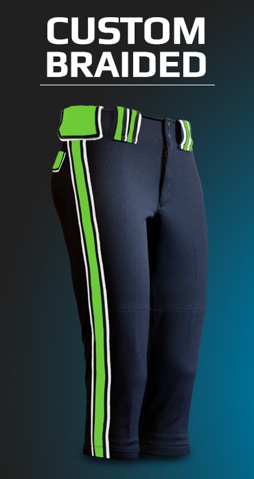 Women's Custom Braided Fastpitch Pants